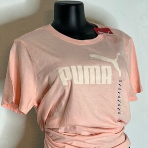 PUMA Peach Fitted Short Sleeve T-Shirt XL